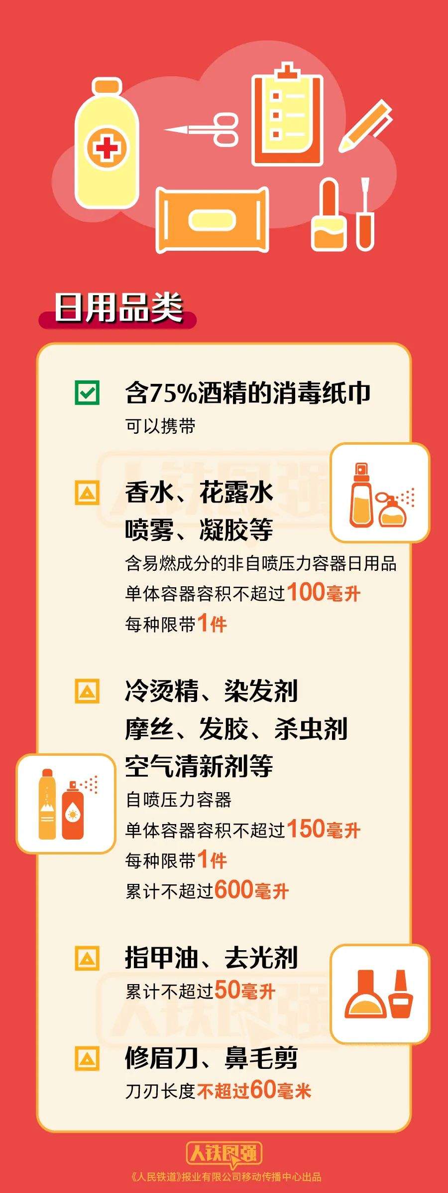 最新！火车携带品注意清单请查收 赶快筛查行李单