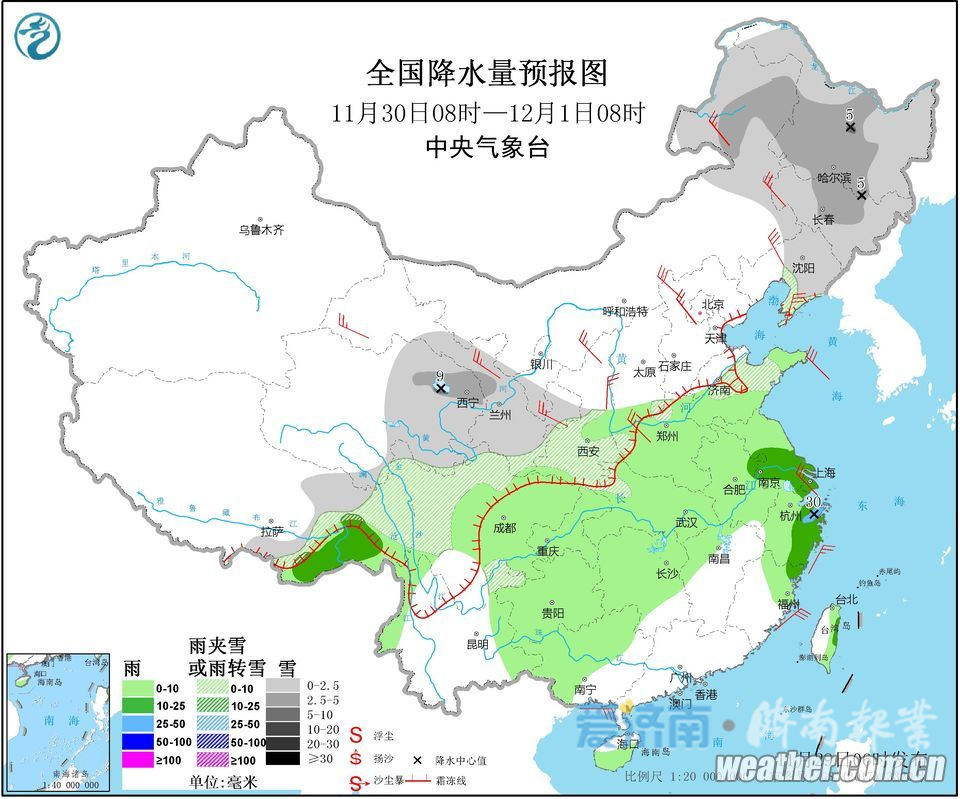 入冬以来全国最大范围降雪今日最盛，济南可能被完美绕开?