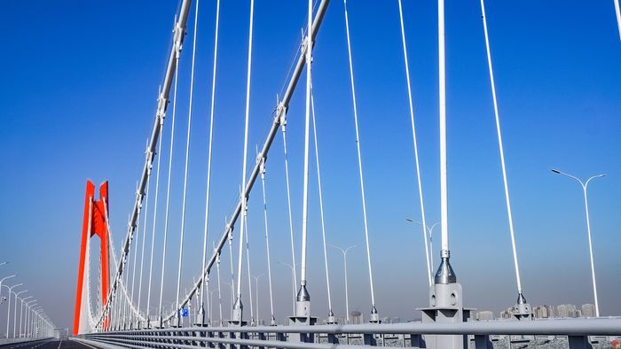 总用钢量=2.7个鸟巢！黄河之上   一桥飞架长虹卧波