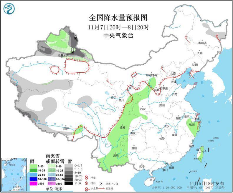 新疆西北部出现大风降温 华北黄淮部分地区有雾霾