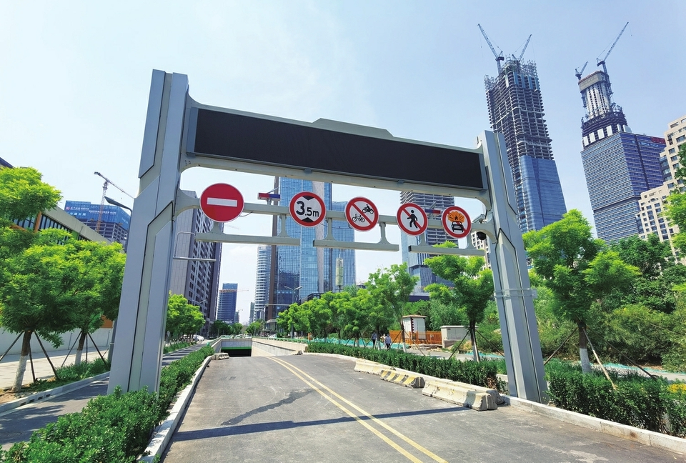 中央商务区地下环路部分匝道口具备通车条件