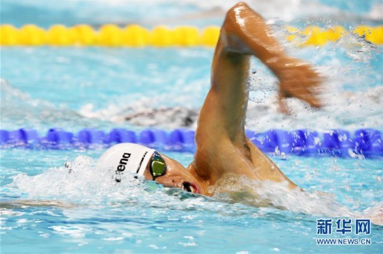 组图：军运会男子800米自由泳 中国选手季新杰获得金牌