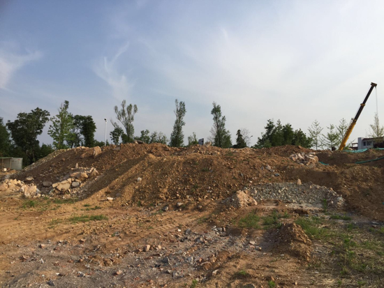 【啄木鸟在行动】244省道与102省道交汇处东北角大片渣土覆盖不全