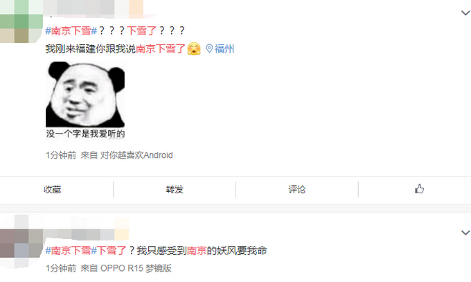 啊!南京下雪了!不骗你!看