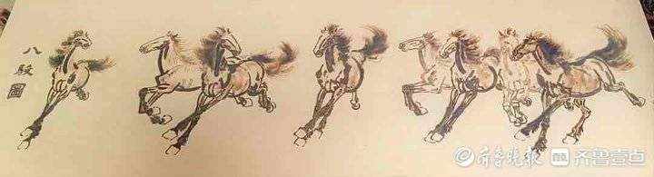 济南南山村里有个“农民画家”！木板上烙画出骏马和翠竹