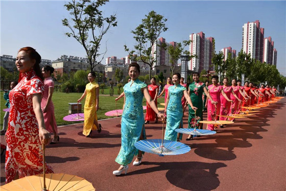 长清区举办喜迎国庆·中秋“山水长清旗袍秀”大型展演活动