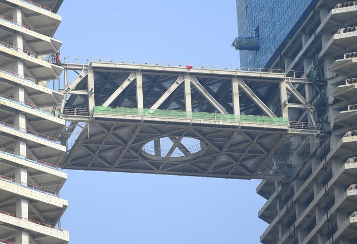 济南最高“空中连廊”动工开建