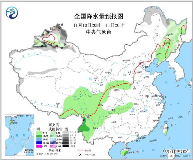 新一股冷空气将影响我国大部 华北东北局地有暴雪