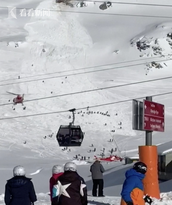 瑞士滑雪度假地发生雪崩，2人受伤6人已脱困