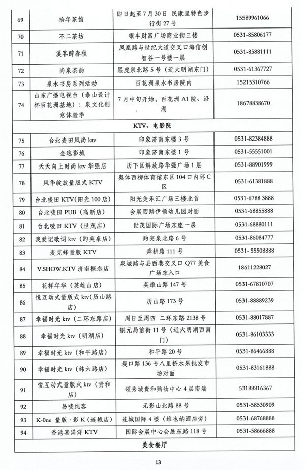 最全攻略！济南夜游“10个100”活动来了！