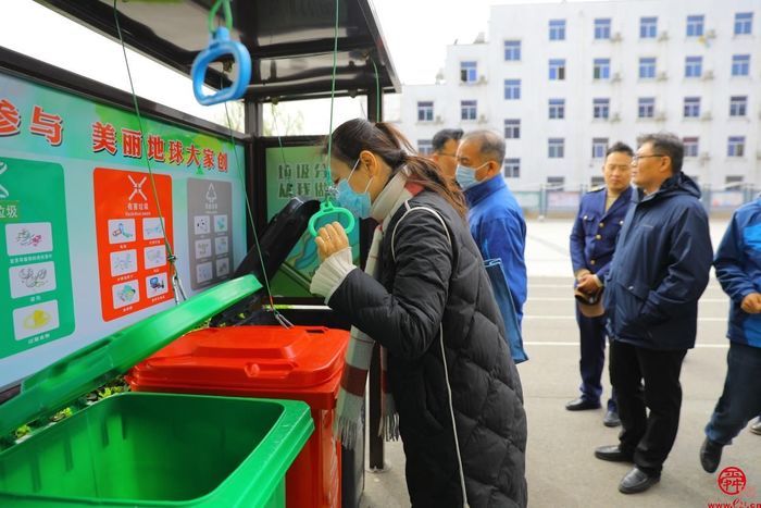 济南起步区迎接市城管局2023年第一季度生活垃圾分类联合检查