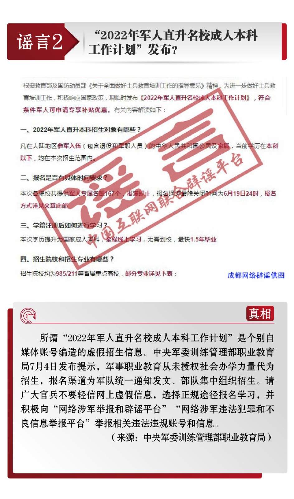 打击网络谣言 共建清朗家园 中国互联网联合辟谣平台7月辟谣榜