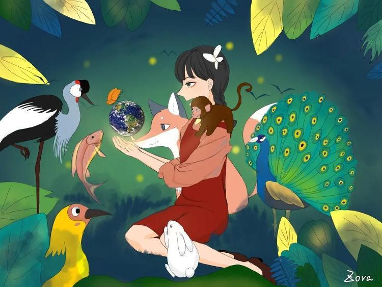 世界地球日来了！山东一高中学生用画笔发出环保倡议引网友点赞！