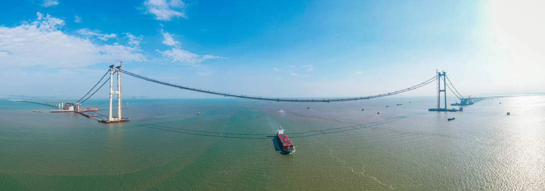 悬索桥用上最强“中国芯”！深中通道伶仃洋大桥主缆完成架设