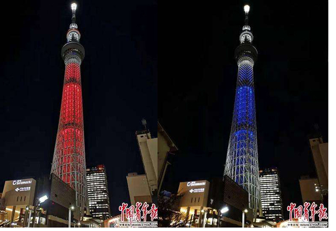 全球多地点亮地标建筑 为武汉加油