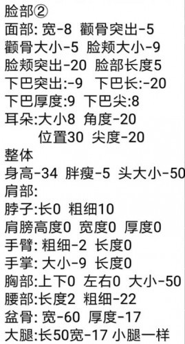 龙族幻想女性捏脸数据分享