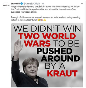 默克尔给脱欧谈判“泼冷水”，英 “脱欧派”组织以“德国佬”回怼