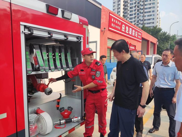 济南市应急管理局到槐荫区调研应急联防救援站建设工作