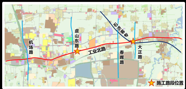 4月26日起济南工业北路局部道路施工