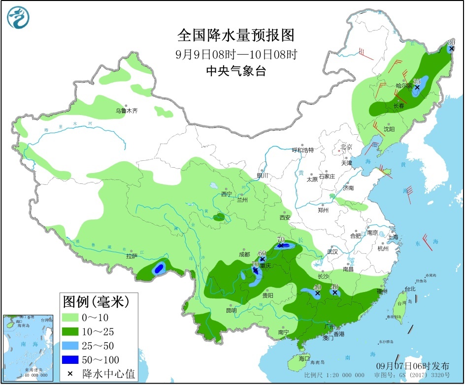 台风最新消息：台风海神预计8日凌晨移入吉林 西南地区等地多强降水