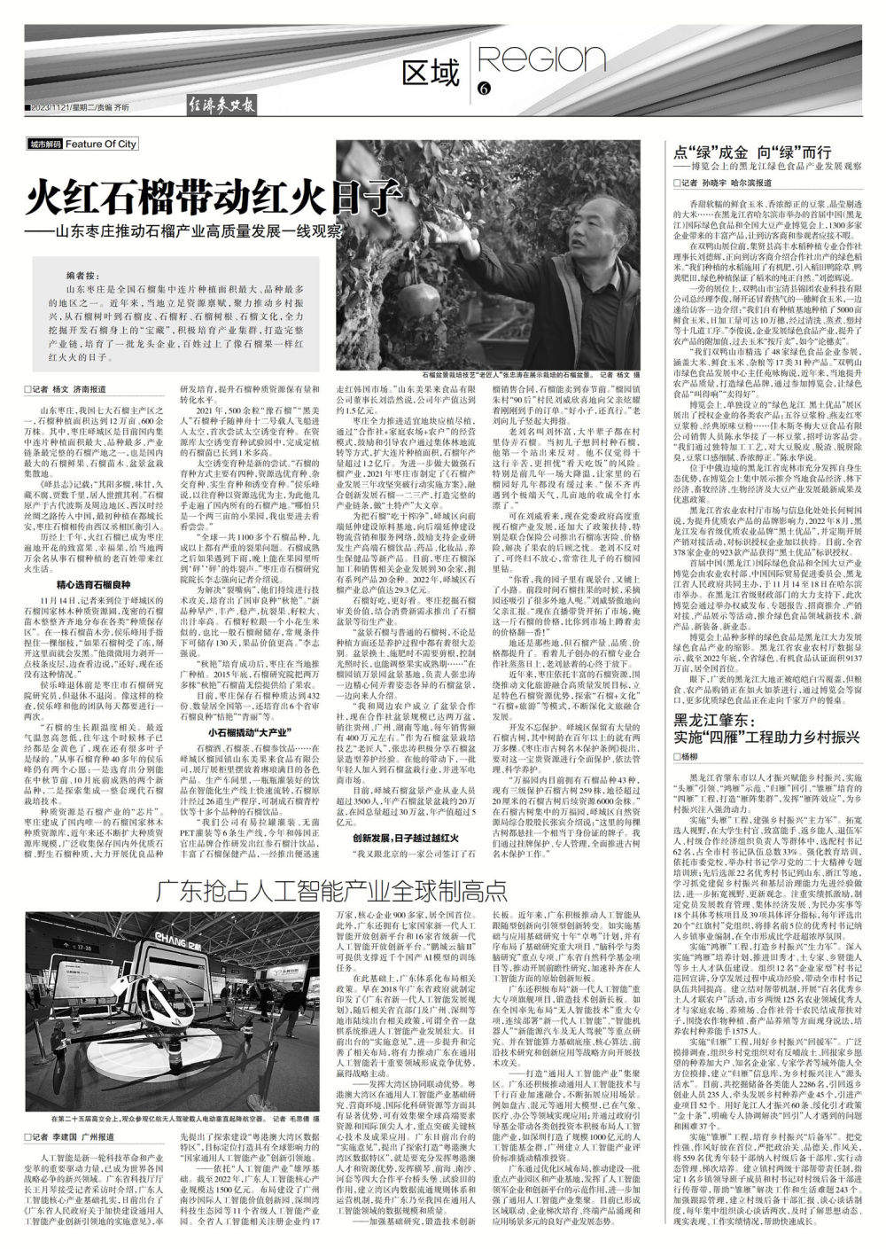 火红石榴带动红火日子——山东枣庄推动石榴产业高质量发展一线观察