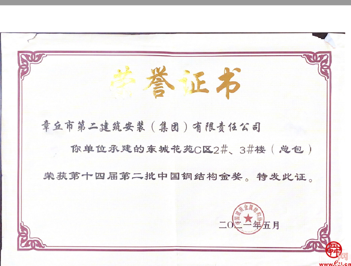 章丘区住建局建筑业管理组申报项目荣获装配式建筑泰山杯二等奖