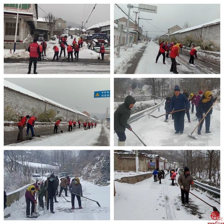 官庄街道：白雪更映“志愿红” 扫雪除冰暖人心