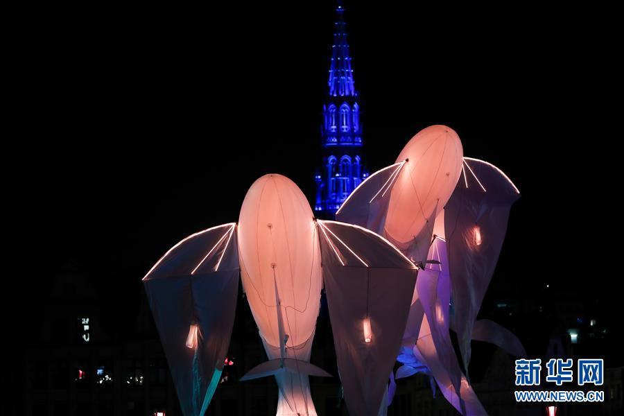炫彩灯光节“点亮”布鲁塞尔