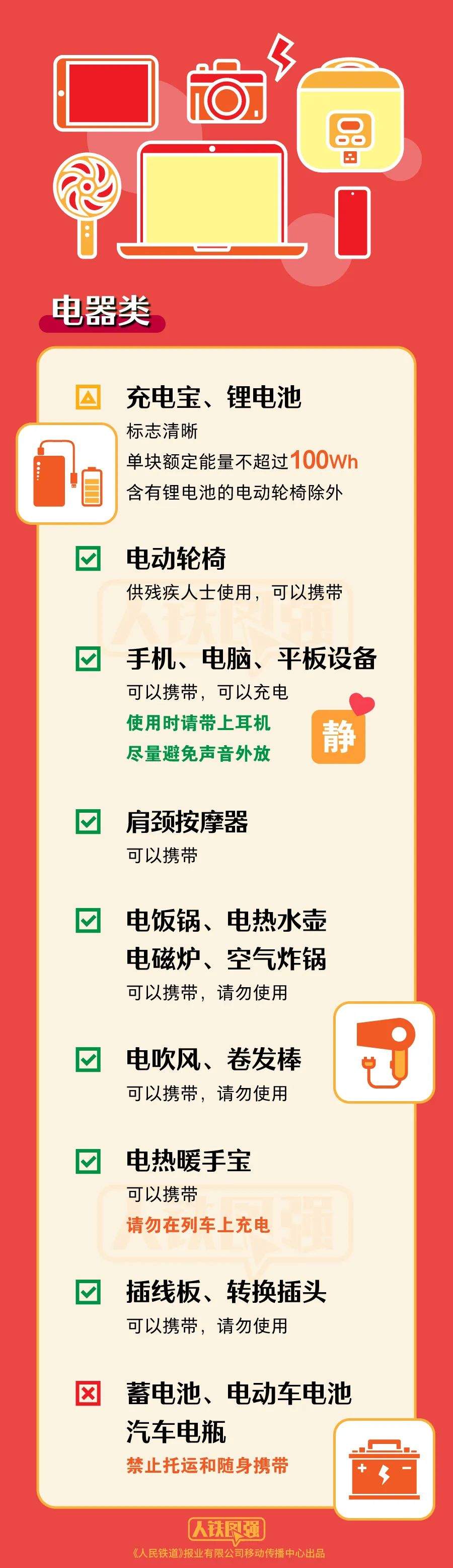 最新！火车携带品注意清单请查收 赶快筛查行李单