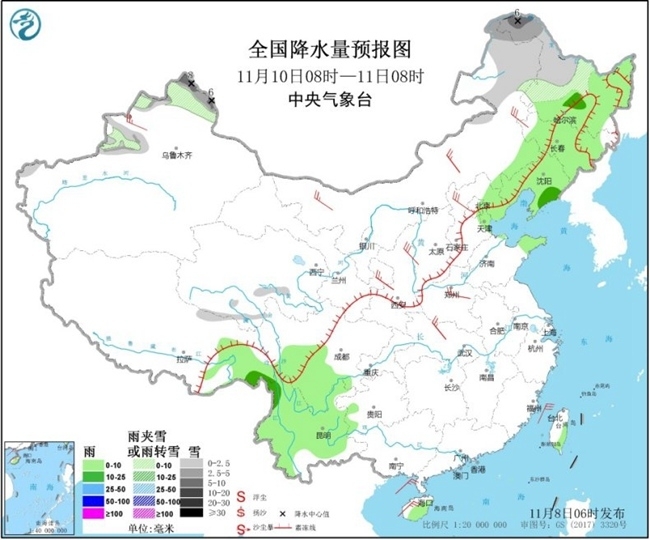 冷空气再来袭 雨雪降温将横扫北方