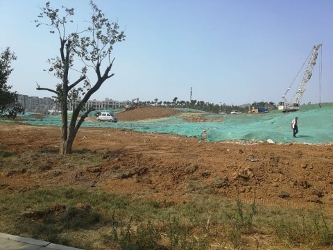 【啄木鸟在行动】市中区分水岭路附近一工地扬尘