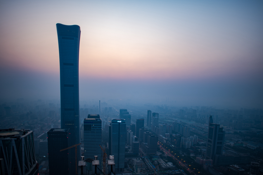 这就是今天早上的北京！