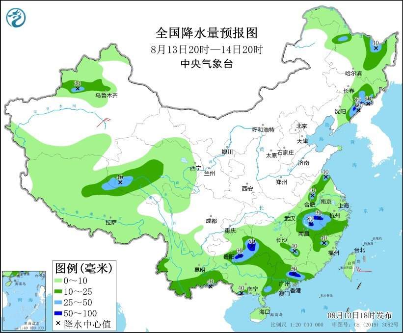 中央气象台：辽宁吉林黑龙江等地仍有较强降雨 新疆青海等地多降水天气