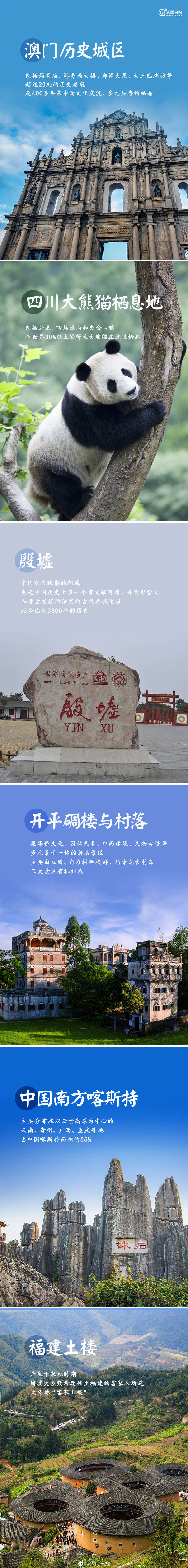 今天，收藏这组中国56项世界遗产图鉴