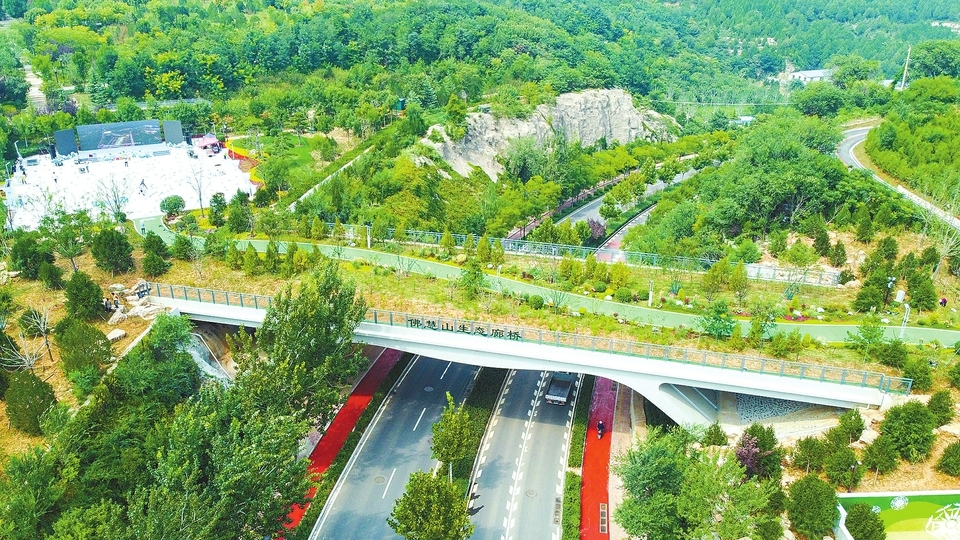 佛慧山生态廊桥建成 迎宾广场今迎“首秀”