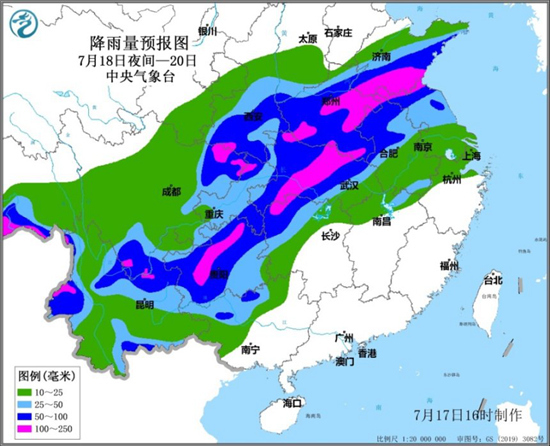 今夜起一轮明显降雨过程将至 河南等9省市局地有大暴雨