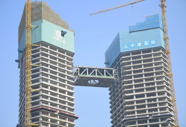 济南最高“空中连廊”动工开建