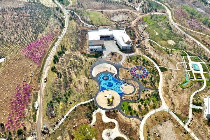 济南这个“城市绿岛” 工程收尾，打造山水相依生态空间