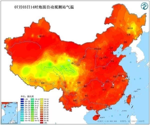 北方今日高温持续 多地地表温度将超60℃！
