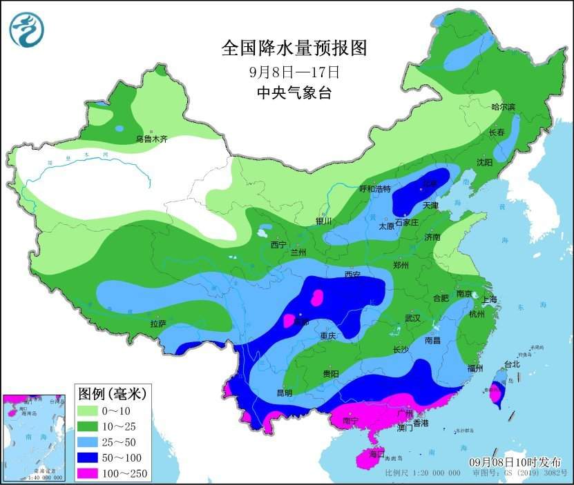 “海葵”残余环流继续影响福建广东等地 冷空气频繁影响内蒙古东北等地