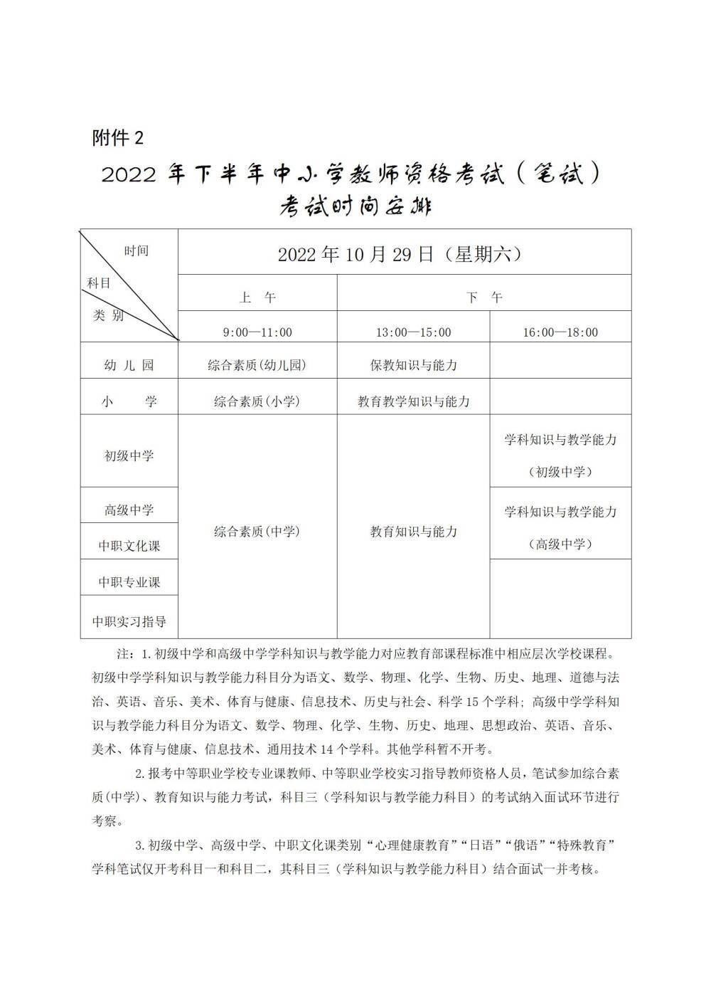 山东省2022年下半年中小学教师资格考试（笔试）将于10月29日进行