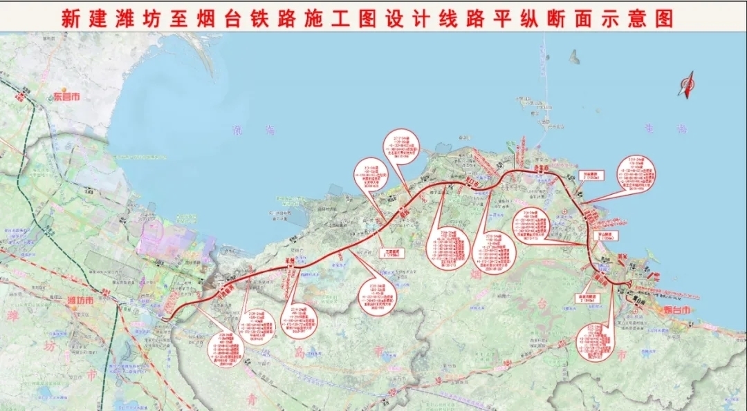 潍烟铁路跨龙烟铁路128米连续梁转体成功