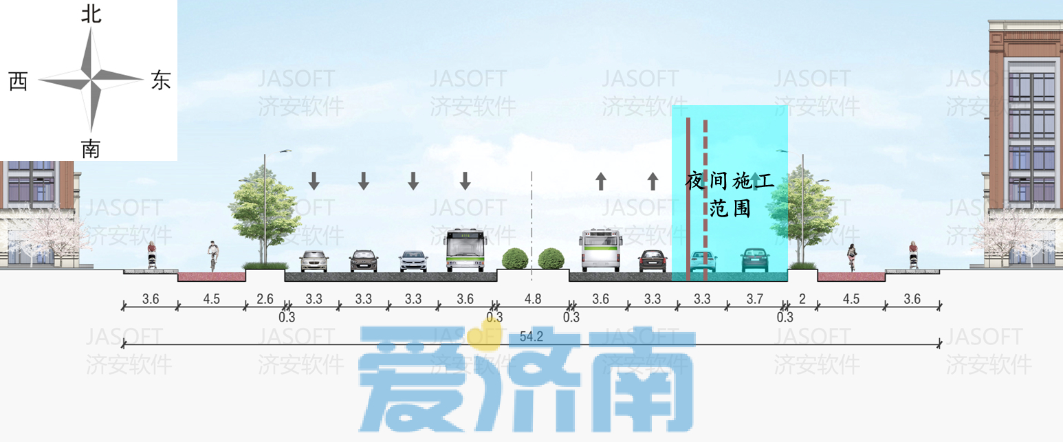 注意绕行！济南奥体中路（安成街-坤顺路）15日起进行热力施工