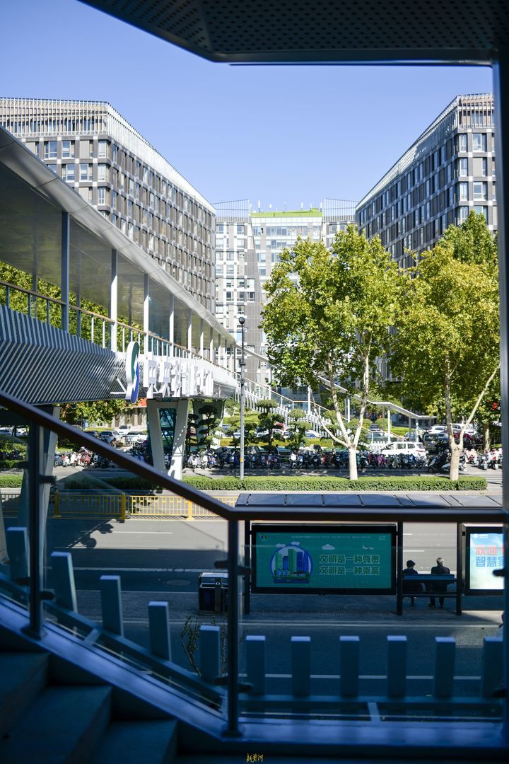 舜华路过街天桥启用  密集高楼涌动车流尽收眼底