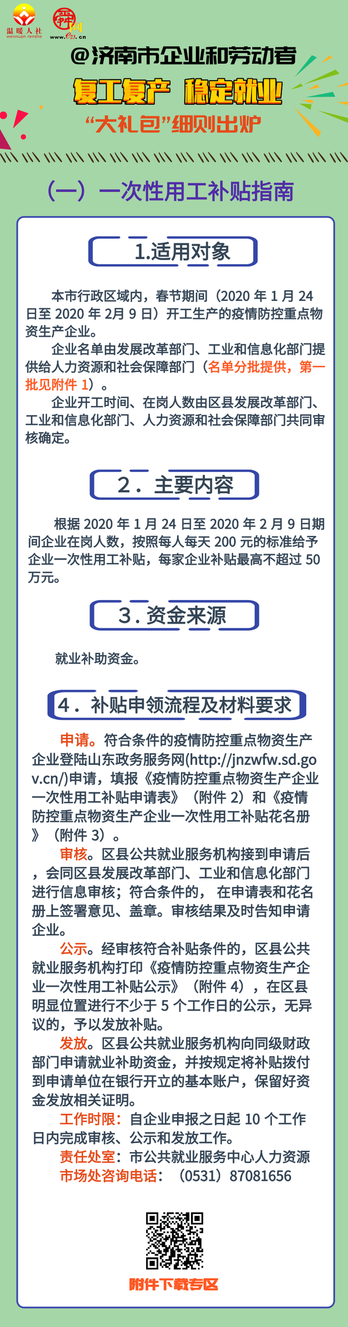 干货!济南稳就业政策实施细则来了!各项补贴如何申领点这里