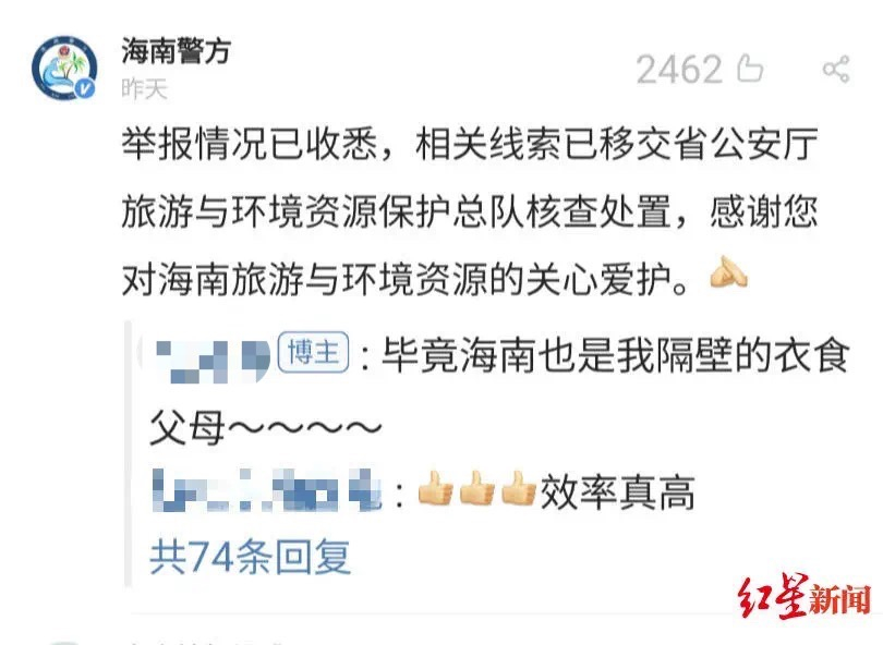 三亚一酒店非法捕捞国家保护动物砗磲？陈学冬社交媒体喊话，海南警方回应