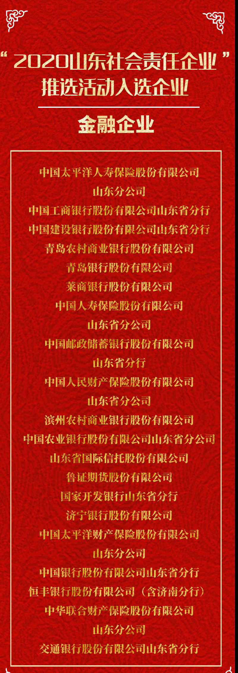 这些企业入选！“2020山东社会责任企业”名单揭晓