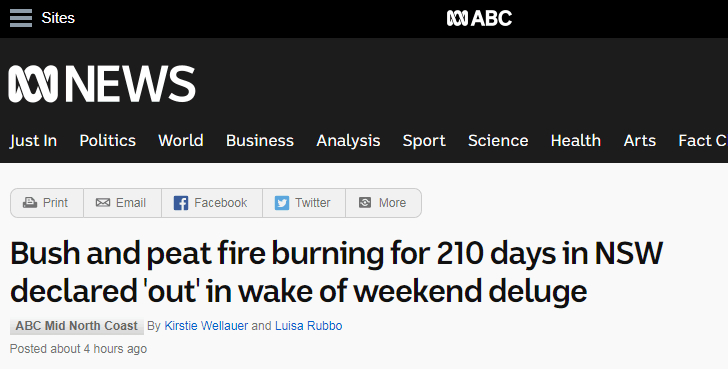 210天烧毁400公顷！澳大利亚新南威尔士州这场大火终熄灭