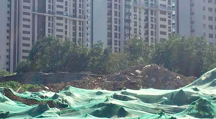 【啄木鸟在行动】万科龙湖城市之光附近渣土覆盖不全