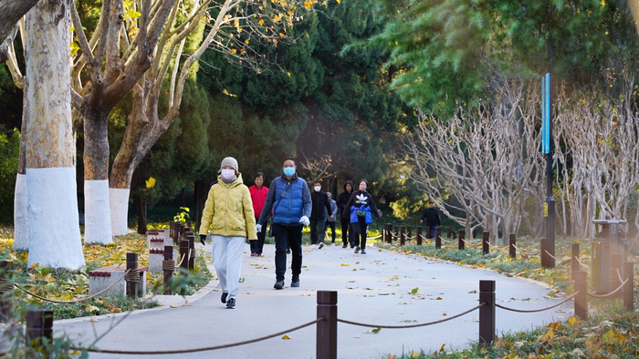 济南百花公园冬日别样美